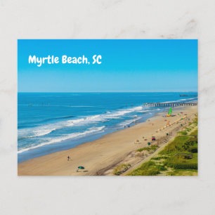 Carte Postale Myrtle Beach, Caroline du Sud Vagues océaniques