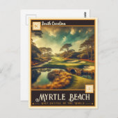 Carte Postale Myrtle Beach, Caroline du Sud | VINTAGE (Devant / Derrière)