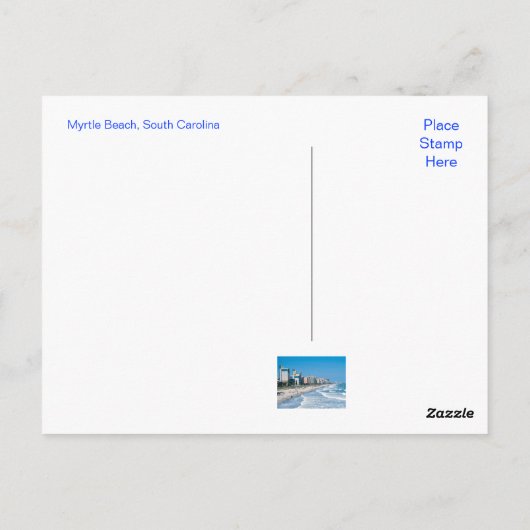 Carte postale Myrtle Beach SC (Dos)