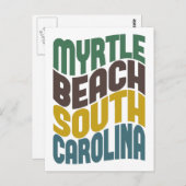 Carte Postale Myrtle Beach South Carolina Retro Wave (Devant / Derrière)