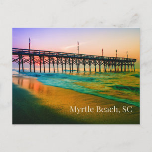 Carte Postale Myrtle Beach, Sunset en Caroline du Sud au quai