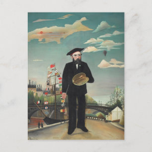 Carte Postale Myself Portrait Paysage 1890, Henri Rousseau