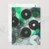 Carte Postale mystère en cercle noir et sombre (Devant / Derrière)