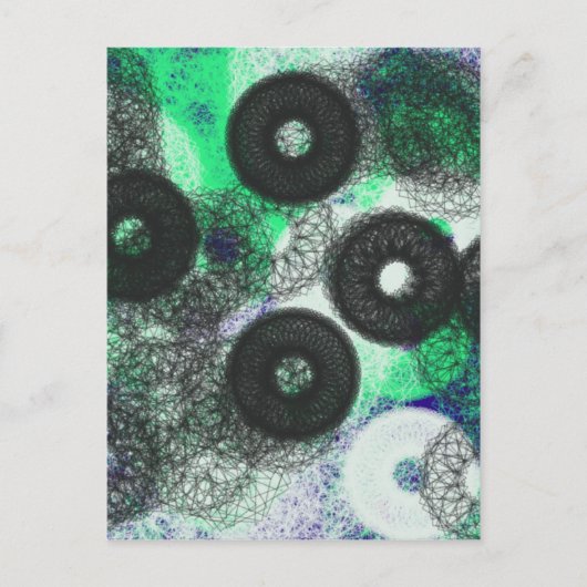 Carte Postale mystère en cercle noir et sombre (Devant)