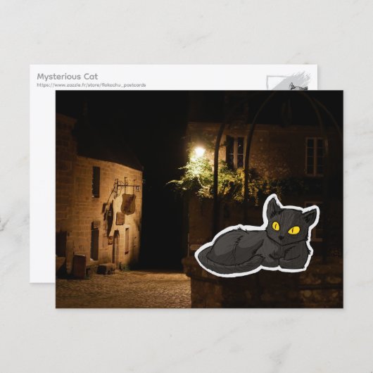 Carte Postale Mysterious Cat (Devant / Derrière)