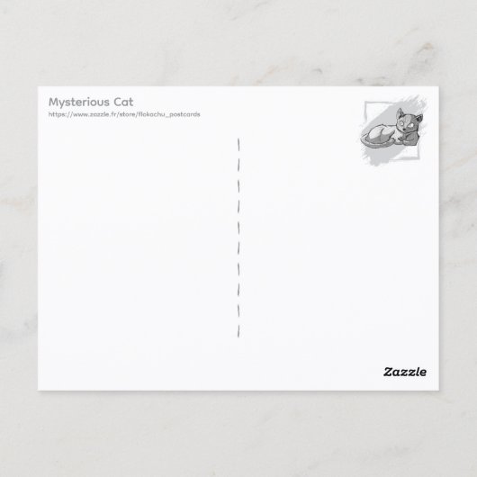 Carte Postale Mysterious Cat (Dos)