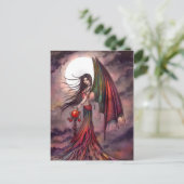 Carte Postale Mystic Automne Vampire Halloween Fairy Imaginaire  (Debout devant)