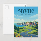 Carte Postale Mystic Connecticut (Devant / Derrière)
