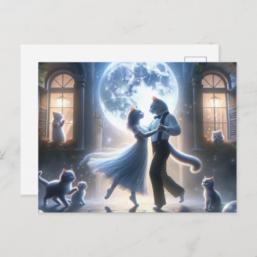 Carte Postale Mystic Kitty Dancing (Devant / Derrière)