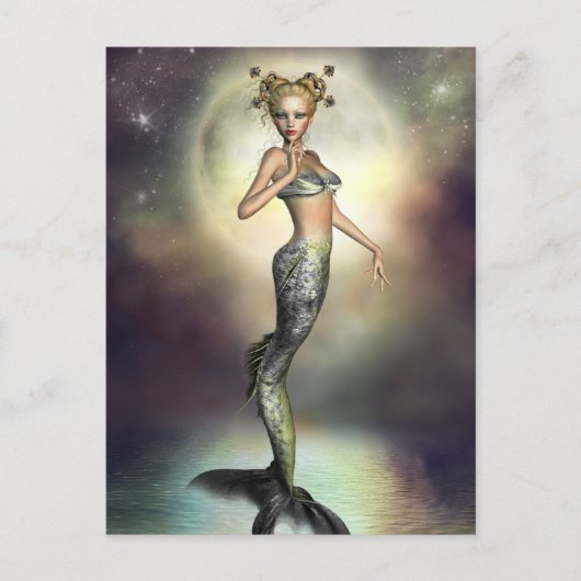 Carte Postale Mystic Moon Mermaid (Devant)