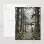 Carte Postale Mystical forest and torii gate that symbolizes it (Devant / Derrière)
