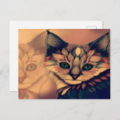 Carte Postale Mysticisme Atmosphère Chat (Devant / Derrière)