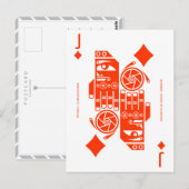 Carte Postale Mythe Mammon Valet de Carreaux (Devant / Derrière)