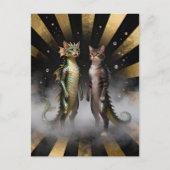 Carte Postale Mythical Cat-Dragon Creatures (Devant)