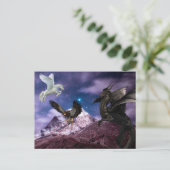 Carte Postale Mythologie Dragon Griffin Unicorne Pegasus (Debout devant)