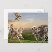 Carte Postale Mythologie Griffin (Devant / Derrière)