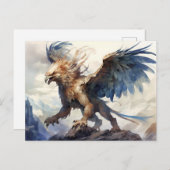 Carte Postale Mythologie Griffin Griffin (Devant / Derrière)