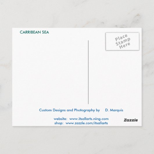 CARTE POSTALE N° 1 DE CARRIBEAN CAVE (Dos)
