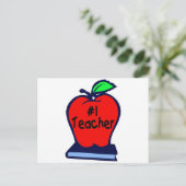 Carte Postale N° 1 enseignant (Apple/Livres) (Debout devant)