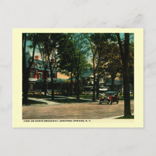 Carte Postale N. Broadway, Saratoga Springs, cru de New York