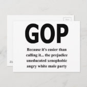 CARTE POSTALE N° GOP (Devant / Derrière)