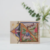 Carte Postale 'N' initial historique représentant des moutons (Debout devant)
