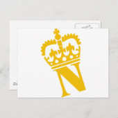 Carte Postale N - Lettre - Nom (Devant / Derrière)