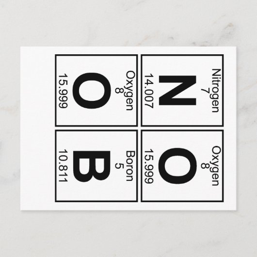 Carte Postale N-O-O-B (no) - Complet (Devant)