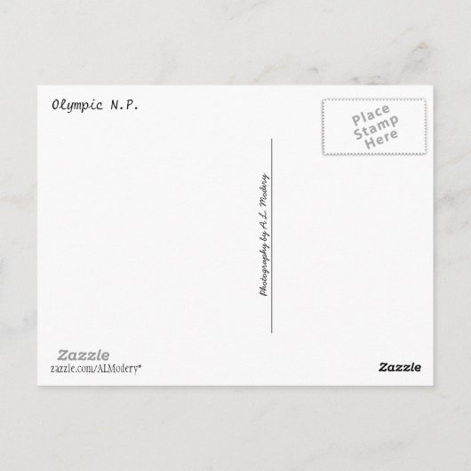 Carte Postale N.P. olympique (Plages - Kalaloch, Rialto, Plage 4 (Dos)