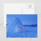 Carte Postale NA, Canada, Manitoba, Churchill. igloo arctique (Devant / Derrière)
