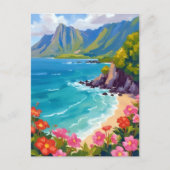 Carte Postale Na Pali Coast Kauai Hawaii Peinture côtière (Devant)