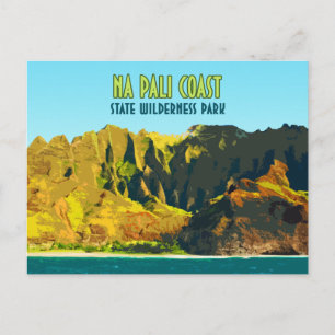 Carte Postale Na Pali Coast State Wilderness Park Hawaii Vintage