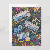 Carte Postale N'abandonne jamais (Devant / Derrière)