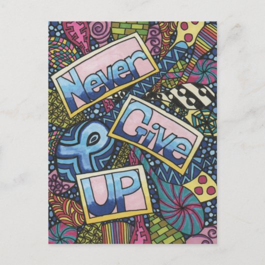 Carte Postale N'abandonne jamais (Devant)