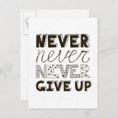 Carte Postale N'abandonne jamais (Devant / Derrière)