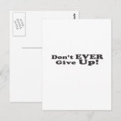 Carte Postale N'abandonne jamais ! (Devant / Derrière)