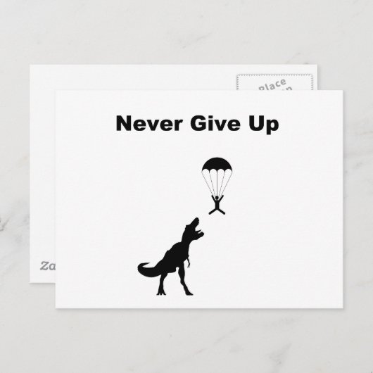 Carte Postale N'abandonne jamais (Devant / Derrière)