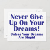 Carte Postale N'abandonne jamais (Devant / Derrière)