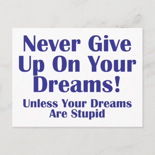 Carte Postale N'abandonne jamais (Devant)