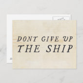 Carte Postale N'abandonnez pas le navire (Devant / Derrière)