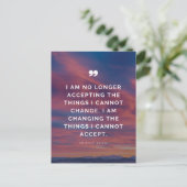 Carte Postale N'accepte plus les choses que je ne peux pas chang (Debout devant)