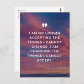 Carte Postale N'accepte plus les choses que je ne peux pas chang (Devant / Derrière)