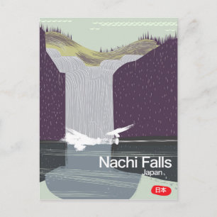 Carte Postale Nachi Falls Japon affiche de voyage de style vinta