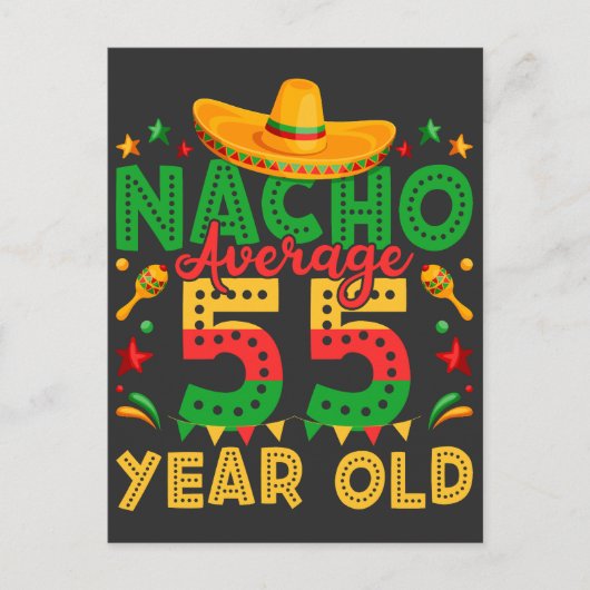 Carte Postale Nacho Average 55 Year Old Cinco de Mayo (Devant)