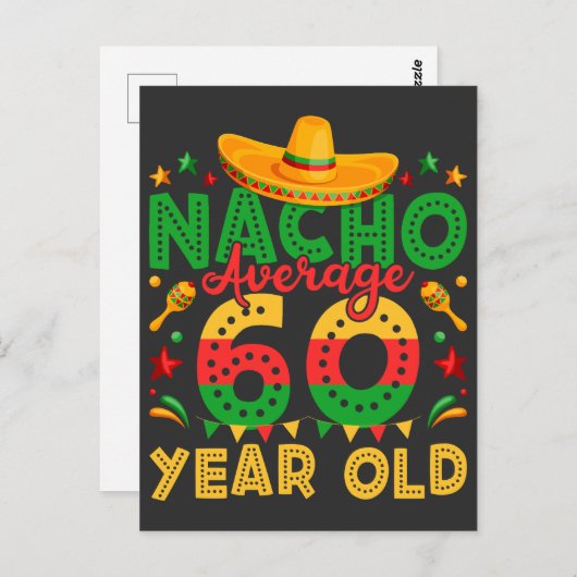 Carte Postale Nacho Moyenne 60 ans Cinco de Mayo (Devant / Derrière)