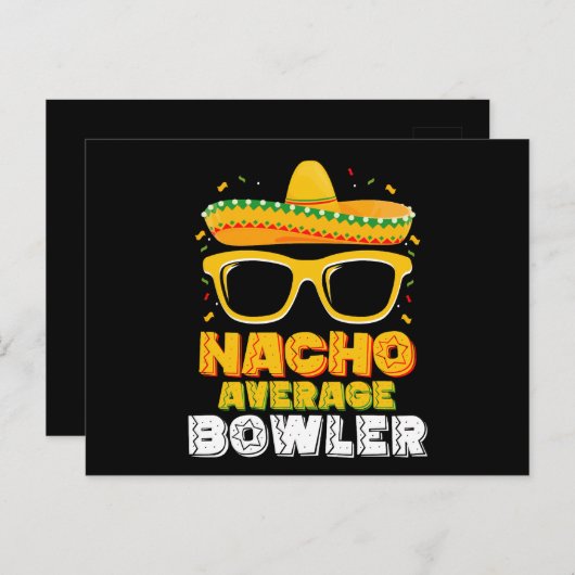 Carte Postale Nacho Moyenne Bowler Cinco De Mayo Nacho Moyenne B (Devant / Derrière)