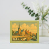 Carte Postale Næstved Denmark Church (Debout devant)