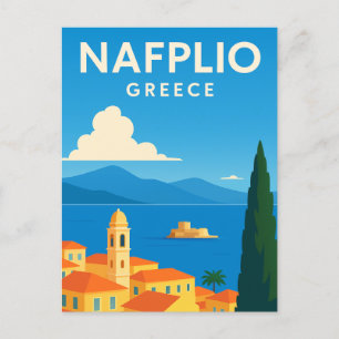 Carte Postale Nafplio Grèce Peintre décoratif