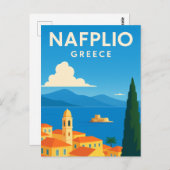 Carte Postale Nafplio Grèce Peintre décoratif (Devant / Derrière)