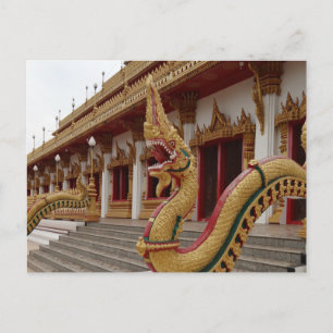 Carte Postale Naga at 9 Story Stupa, Khon Kaen